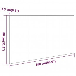 Acquista Testiera per Letto Bianca 160x1,5x80 cm in Legno Multistrato con riferimento GHV-811034 della ditta GARDENHOME