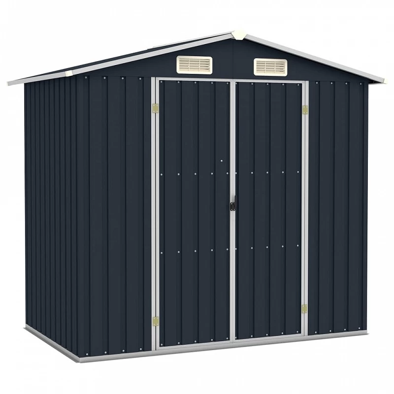 Acquista Capanno da Giardino Antracite 205x129x183 cm in Acciaio Zincato con riferimento GHV-46299 della ditta GARDENHOME