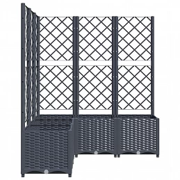 Acquista Fioriera da Giardino Graticcio Grigio Scuro 120x120x136cm PP con riferimento GHV-318257 della ditta GARDENHOME