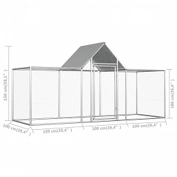 Acquista Pollaio 3x1x1,5 m in Acciaio Zincato con riferimento GHV-144559 della ditta GARDENHOME