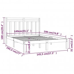 Acquista Giroletto Nero in Legno Massello 140x190 cm con riferimento GHV-3105234 della ditta GARDENHOME