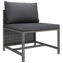 Acquista Set Divani da Giardino 3 pz con Cuscini Grigio in Polyrattan con riferimento GHV-313500 della ditta GARDENHOME