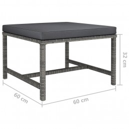 Acquista Set Divani da Giardino 3 pz con Cuscini Grigio in Polyrattan con riferimento GHV-313500 della ditta GARDENHOME