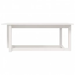 Acquista Tavolino da Salotto Bianco 110x55x45 cm Legno Massello di Pino con riferimento GHV-822168 della ditta GARDENHOME