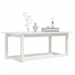 Acquista Tavolino da Salotto Bianco 110x55x45 cm Legno Massello di Pino con riferimento GHV-822168 della ditta GARDENHOME