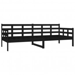 Acquista Dormeuse Nera in Legno Massello di Pino 80x200 cm con riferimento GHV-820366 della ditta GARDENHOME
