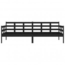 Acquista Dormeuse Nera in Legno Massello di Pino 80x200 cm con riferimento GHV-820366 della ditta GARDENHOME