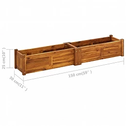 Acquista Letto Rialzato da Giardino in Legno di Acacia 150x30x25 cm con riferimento GHV-42567 della ditta GARDENHOME