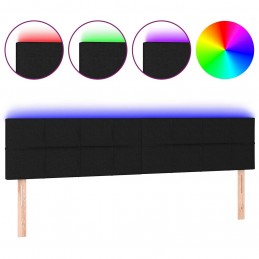 Acquista Testiera a LED Nera 180x5x78/88 cm in Tessuto con riferimento GHV-3121628 della ditta GARDENHOME
