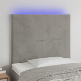 Acquista Testiera a LED Grigio Chiaro 80x5x118/128 cm in Velluto con riferimento GHV-3122174 della ditta GARDENHOME
