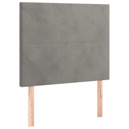 Acquista Testiera a LED Grigio Chiaro 80x5x118/128 cm in Velluto con riferimento GHV-3122174 della ditta GARDENHOME