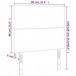 Acquista Testiera a LED Grigio Chiaro 80x5x118/128 cm in Velluto con riferimento GHV-3122174 della ditta GARDENHOME