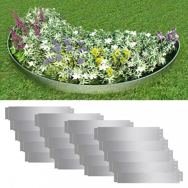 Acquista Pannelli Recinzione per Prato 20 pz Acciaio Zincato 100x20 cm con riferimento GHV-274904 della ditta GARDENHOME