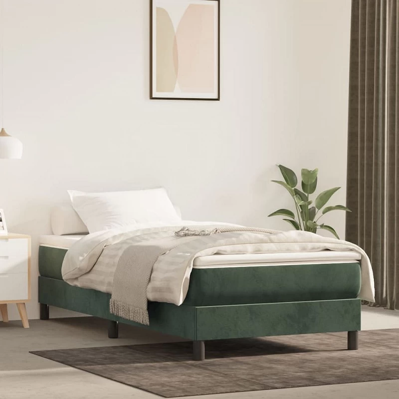 Acquista Giroletto a Molle Verde Scuro 90x200 cm in Velluto con riferimento GHV-3120751 della ditta GARDENHOME