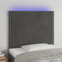 Acquista Testiera a LED Grigio Scuro 90x5x118/128 cm in Velluto con riferimento GHV-3122321 della ditta GARDENHOME