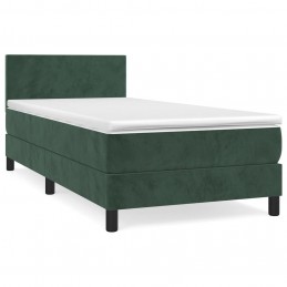 Acquista Giroletto a Molle con Materasso Verde Scuro 90x200 cm Velluto con riferimento GHV-3141164 della ditta GARDENHOME