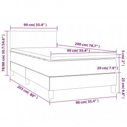 Acquista Giroletto a Molle con Materasso Verde Scuro 90x200 cm Velluto con riferimento GHV-3141164 della ditta GARDENHOME