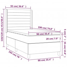 Acquista Giroletto a Molle con Materasso Nero 90x190 cm in Tessuto con riferimento GHV-3131475 della ditta GARDENHOME