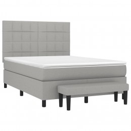 Acquista Giroletto a Molle con Materasso Grigio Chiaro 140x200cm Tessuto con riferimento GHV-3136597 della ditta GARDENHOME