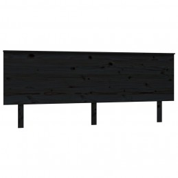 Acquista Testiera per Letto Nera 204x6x82,5 cm in Legno Massello di Pino con riferimento GHV-819194 della ditta GARDENHOME
