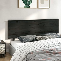 Acquista Testiera per Letto Nera 204x6x82,5 cm in Legno Massello di Pino con riferimento GHV-819194 della ditta GARDENHOME
