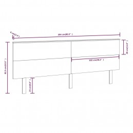 Acquista Testiera per Letto Nera 204x6x82,5 cm in Legno Massello di Pino con riferimento GHV-819194 della ditta GARDENHOME