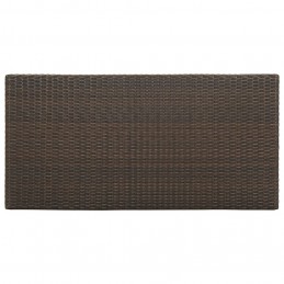 Acquista Tavolo da Bar con Ripiani Marrone 120x60x110 cm in Polyrattan con riferimento GHV-313475 della ditta GARDENHOME