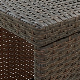 Acquista Tavolo da Bar con Ripiani Marrone 120x60x110 cm in Polyrattan con riferimento GHV-313475 della ditta GARDENHOME