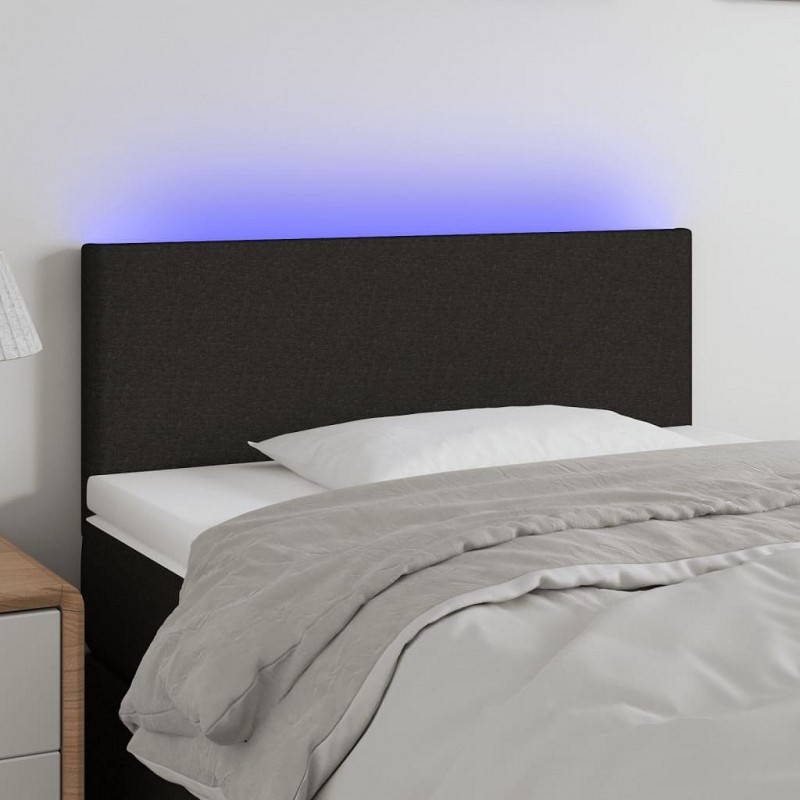Acquista Testiera a LED Nera 100x5x78/88 cm in Tessuto con riferimento GHV-3121324 della ditta GARDENHOME