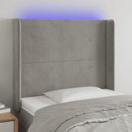 Acquista Testiera a LED Grigio Chiaro 83x16x118/128 cm in Velluto con riferimento GHV-3123798 della ditta GARDENHOME