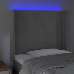 Acquista Testiera a LED Grigio Chiaro 83x16x118/128 cm in Velluto con riferimento GHV-3123798 della ditta GARDENHOME