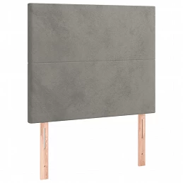 Acquista Giroletto a Molle con Materasso Grigio Chiaro 80x200 cm Velluto con riferimento GHV-3129057 della ditta GARDENHOME
