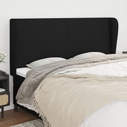 Acquista Testiera ad Orecchio Nera 183x23x118/128 cm in Tessuto con riferimento GHV-3117692 della ditta GARDENHOME