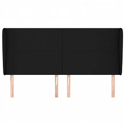 Acquista Testiera ad Orecchio Nera 183x23x118/128 cm in Tessuto con riferimento GHV-3117692 della ditta GARDENHOME
