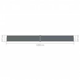 Acquista Tenda Laterale Retrattile Antracite 117x1200 cm con riferimento GHV-318056 della ditta GARDENHOME