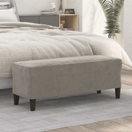 Acquista Panca Grigio chiaro 100x35x41 cm in Velluto con riferimento GHV-349421 della ditta GARDENHOME