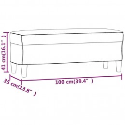 Acquista Panca Grigio chiaro 100x35x41 cm in Velluto con riferimento GHV-349421 della ditta GARDENHOME