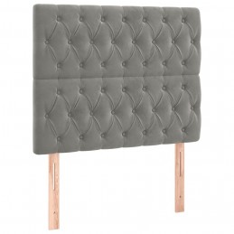 Acquista Giroletto a Molle con Materasso Grigio Chiaro 90x190 cm Velluto con riferimento GHV-3129363 della ditta GARDENHOME