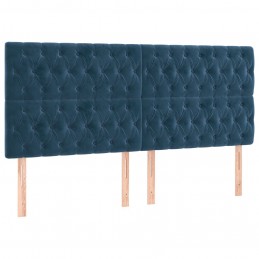Acquista Testiere 4 pz Blu Scuro 100x7x78/88 cm in Velluto con riferimento GHV-3116738 della ditta GARDENHOME