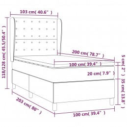 Acquista Giroletto a Molle con Materasso Grigio Chiaro 100x200cm Velluto con riferimento GHV-3129435 della ditta GARDENHOME