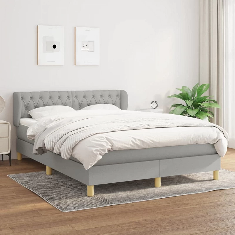 Acquista Giroletto a Molle con Materasso Grigio Chiaro 140x190cm Tessuto con riferimento GHV-3127037 della ditta GARDENHOME