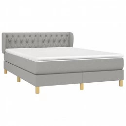 Acquista Giroletto a Molle con Materasso Grigio Chiaro 140x190cm Tessuto con riferimento GHV-3127037 della ditta GARDENHOME