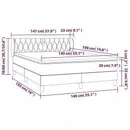 Acquista Giroletto a Molle con Materasso Grigio Chiaro 140x190cm Tessuto con riferimento GHV-3127037 della ditta GARDENHOME