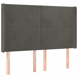 Acquista Testiera ad Orecchio GrigioScuro 147x16x118/128cm in Velluto con riferimento GHV-3119349 della ditta GARDENHOME