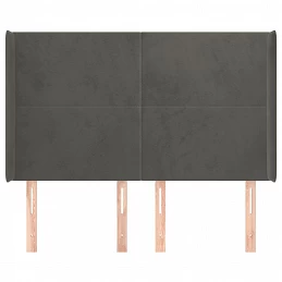 Acquista Testiera ad Orecchio GrigioScuro 147x16x118/128cm in Velluto con riferimento GHV-3119349 della ditta GARDENHOME