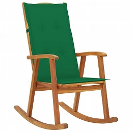 Acquista Sedia a Dondolo con Cuscini in Legno Massello di Acacia con riferimento GHV-3064184 della ditta GARDENHOME