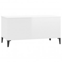 Acquista Tavolino Salotto Bianco Lucido 90x44,5x45 cm Legno Multistrato con riferimento GHV-819590 della ditta GARDENHOME