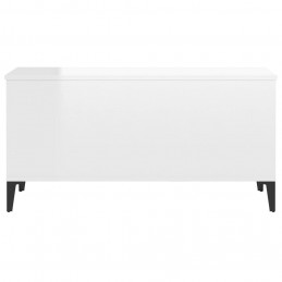 Acquista Tavolino Salotto Bianco Lucido 90x44,5x45 cm Legno Multistrato con riferimento GHV-819590 della ditta GARDENHOME