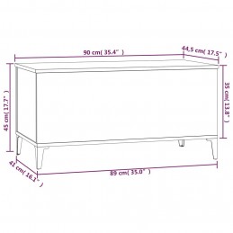 Acquista Tavolino Salotto Bianco Lucido 90x44,5x45 cm Legno Multistrato con riferimento GHV-819590 della ditta GARDENHOME