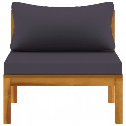 Acquista Set Divani da Giardino 2pz Cuscini Grigio Scuro Massello Acacia con riferimento GHV-316284 della ditta GARDENHOME